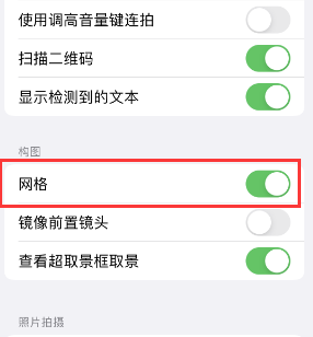 天桥苹果手机维修网点分享iPhone如何开启九宫格构图功能 