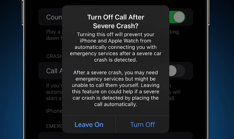 天桥苹果14维修分享 iPhone 14 和 Apple Watch 上关闭崩溃检测 